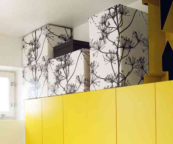 Aprovechar el espacio en cocina amarilla Aprovechar el espacio en cocina amarilla