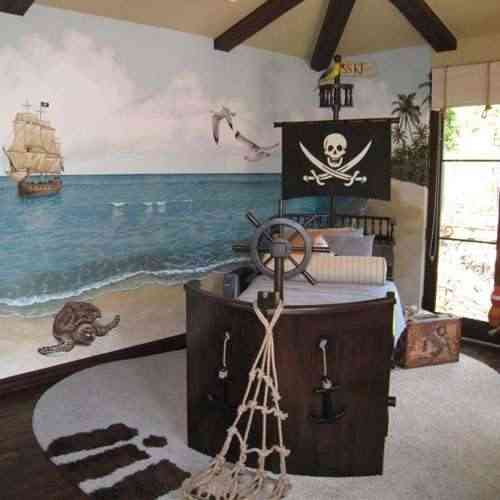 Una barco pirata en la habitación infantil 1