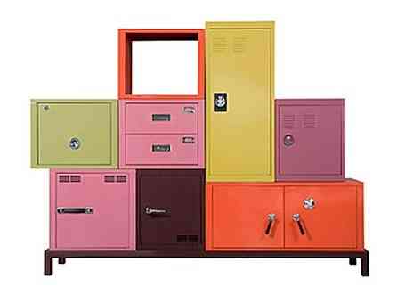 Cajas fuertes y archivadores de colores para la habitación infantil 1