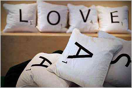 cojines con letras