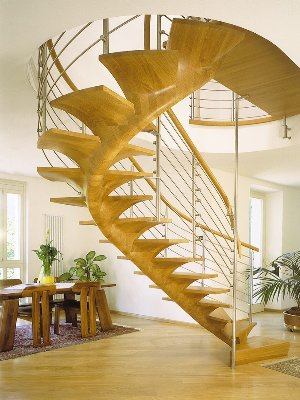 escalera de madera