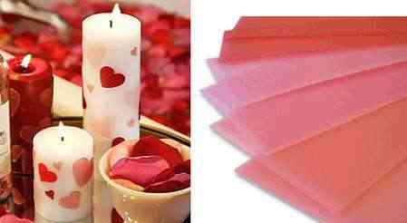 velas con corazon Velas decoradas con corazones 