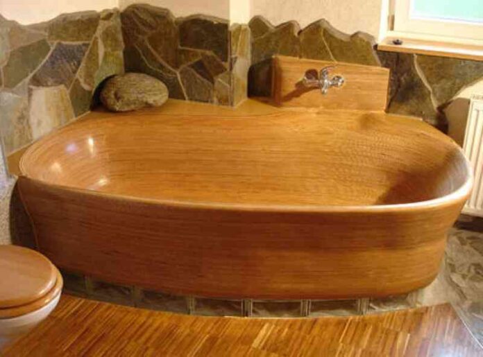 bañera flowood en madera