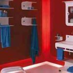 muebles de bano en rojo