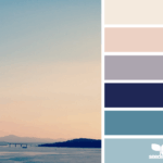 colores azules y rosas