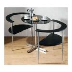 mini mesa desayuno negra