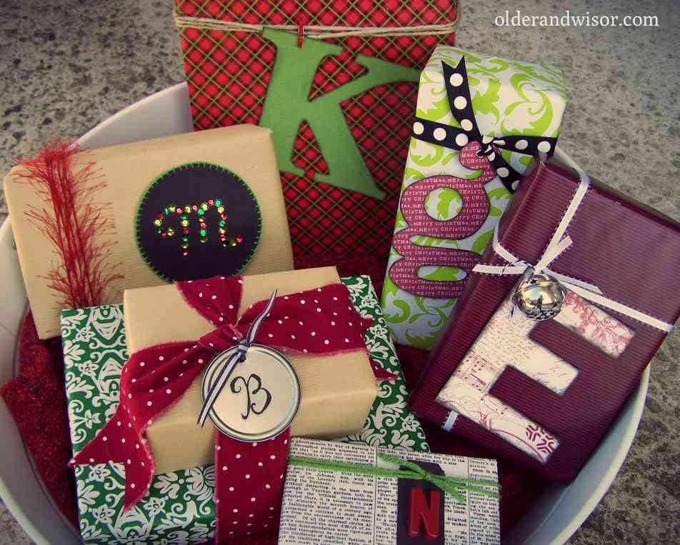 Manualidades navideñas: letras para personalizar regalos 3