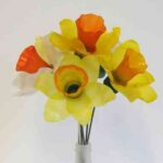 flores de plástico reciclado