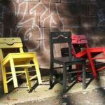 Sillas felices para decoración exterior