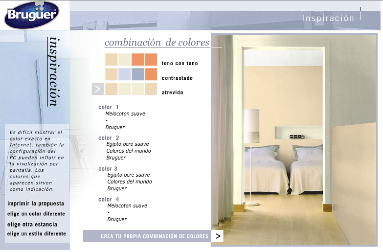 simulador de ambientes Bruguer - como elegir el color de la pared