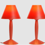 Lámparas de colores naranja degradado