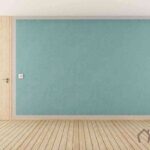 Blue room with modern radiator