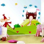papel pared princesas y castillo
