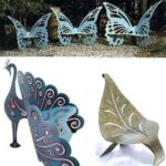 unusual-garden-furniture-butterfly-benches-peacock-bench-leaf-chair