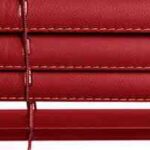 Persiana veneciana en cuero rojo