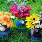 Centro de mesa reciclado, tendencia eco