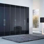 guardaropa en cristal negro