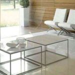 mesa centro cristal cromado