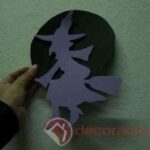 Manualidad Halloween: cómo hacer una bruja de goma eva 1 Decoración Halloween bruja sobre luna