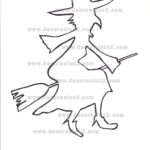 Manualidad Halloween: cómo hacer una bruja de goma eva 6 Plantilla bruja Halloween