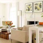 mesa detras del sofa para decorar parte de atras