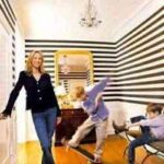 Paredes a rayas blanco y negro