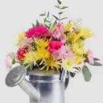 Flores en una regadera