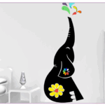 Vinilo pizarra con forma de elefante para tu pared.