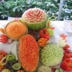 Flores decorativas con sandias