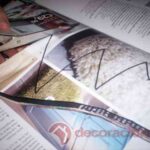 Recortar catálogo de Ikea para hacer un árbol de Navidad