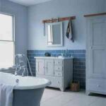 baño azul