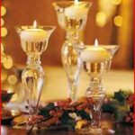 copas con velas flotantes