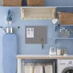 cuarto de lavado azul