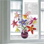 Flat- Flowers- Window-Stickers