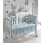 Habitación infantil para bebé en tonos celestes