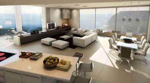 Decoración de la sala de estar con estilo moderno