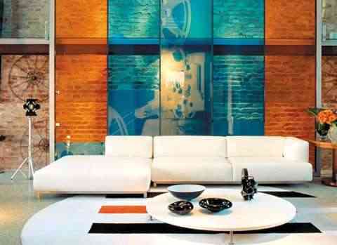 Del vidrio en decoración