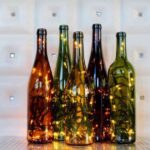 botellas con luces de navidad – lampara navideña – luces blancas