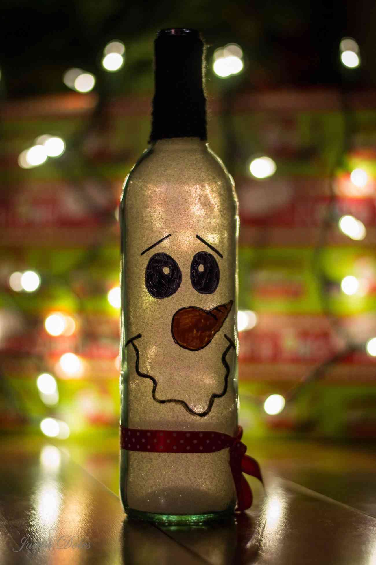 Decoración de Navidad: ¡Botellas como navideñas!