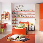 orange-color-kids-room-decoration
