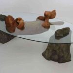 mesas de cristal de animales
