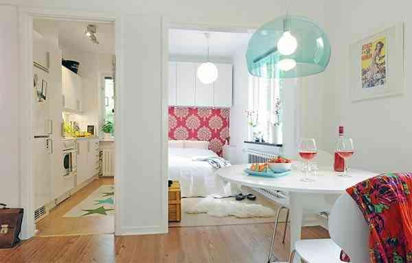 Decoración de un apartamento pequeño 4 apartamento pequeño pintado de blanco