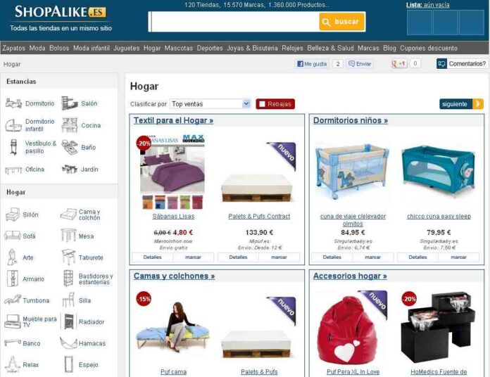 shopalike todas las tiendas en un mismo sitio