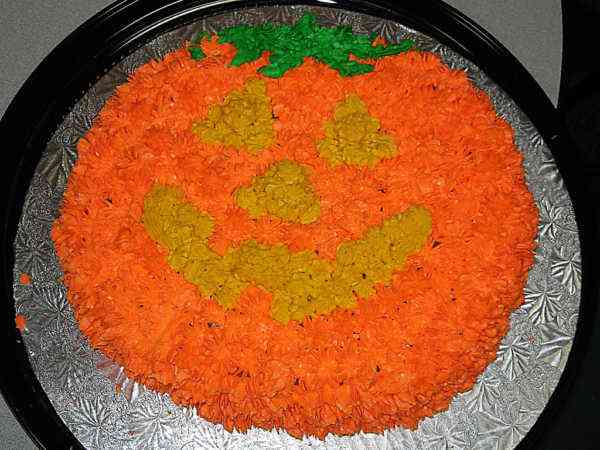 decoracion de tartas de halloween - calabaza 1