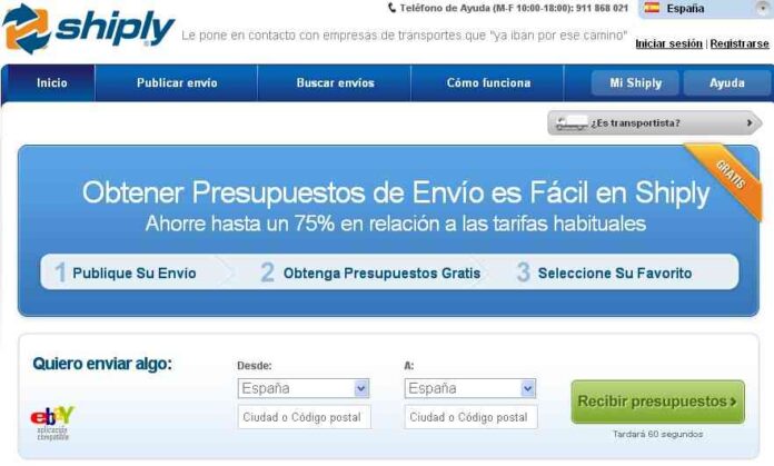 shiply portal para buscar empresa transportista