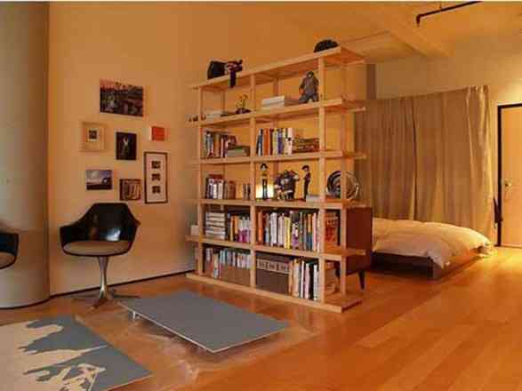Dividir dormitorio con librera 1