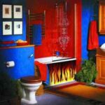 decoracion baño neón