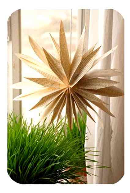 Haz una estrella con hojas recicladas 1