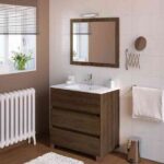 muebles de leroy merlin para el bano – madera oscura