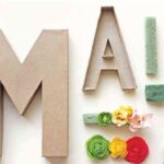 hacer letras con relieve con flores